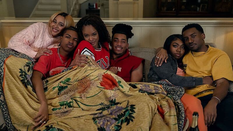 Maleah Joi Moon and the new student cast of Netflix’s A Different World sequel at Hillman College.